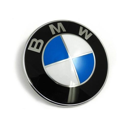 BMW emblem logo znak na kapotu 1 2 3 4 5 6 7 E30 E34 E36 E38 E39 E63 E65  E53 E70 E83 E90 E60 E46 X1 X3 X4 X5 X6 Z3 Z4 Z1 - 82mm