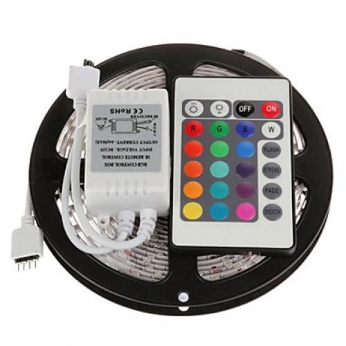 Světelný LED pásek s dálkovým ovladačem 5m - barevný