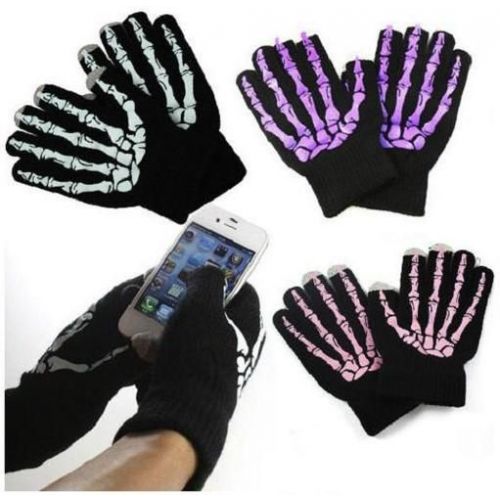 iGlove/mGlove - 3v1 zimní dotykové rukavice pro smartphony a tablety,  skeleton