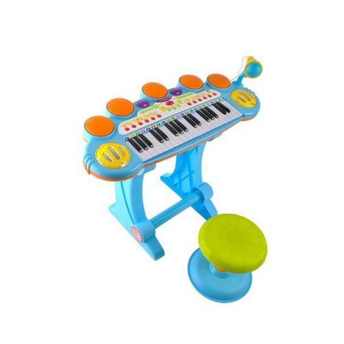 Dětské klávesy varhánky piano s bubny modré