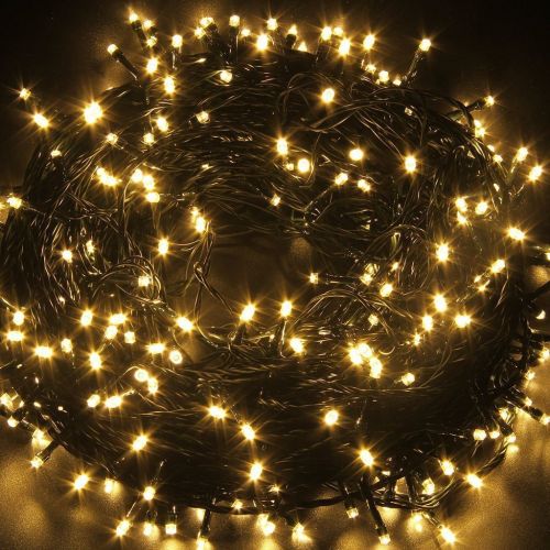 400 LED řetěz 50m+5m IP44, vánoční dekorativní osvětlení, venkovní i  vnitřní použití, teplá bílá