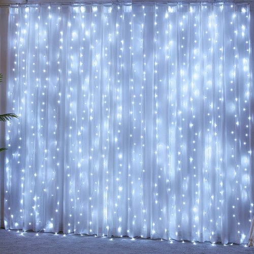 Nuvii® Vánoční osvětlení - světelný závěs - 3x2,5 m studená bílá 255 LED